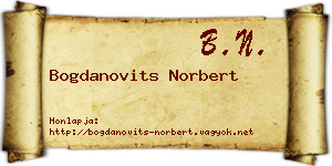 Bogdanovits Norbert névjegykártya